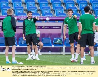 TRAINING OF THE REPUBLIC OF IRELAND NATIONAL TEAM POOL C ROBBIE KEANE, KEITH ANDREWS  20120617PF_JK011