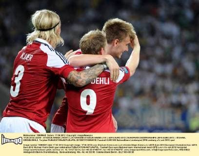 17.06.2012 LWOW - STADION ARENA LWOW ( LVIV UKRAINE STADIUM ARENA LVIV ) UEFA EURO 2012 ( EUROPEAN CHAMPIONSHIPS UEFA EURO 2012 ) MICHAEL KROHN-DEHLI , Torjubel  20120617CSMS0019