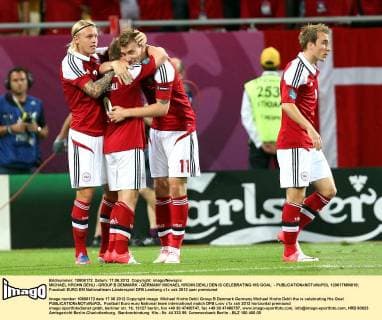 MICHAEL KROHN DEHLI - GROUP B DENMARK - GERMANY MICHAEL KROHN DEHLI DEN IS CELEBRATING HIS GOAL -  120617MIN018