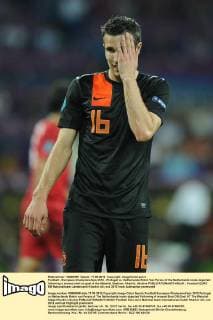 Football - European Championships 2012 - Portugal vs. Netherlands Robin Van Persie of the Netherlands looks dejected following a missed shot on goal at the Metalist Stadium, Kharkiv, Ukraine 