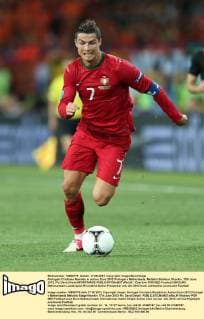 Portugals Cristiano Ronaldo in action..Euro 2012 Portugal v Netherlands, Metalist Stadium, Kharkiv, 17th June 2012. Pic David Klein SPORTIMAGE EDITORIAL USE ONLY. No use with unauthorised audio, video, data, fixture lists, club league logos or live services. Online in-match use limited to 120 images, no video emulation. No use in betting, games or single club league player publications.