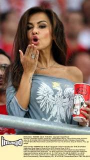 Wroclaw, 16.06.2012. Poland supporters - Model Natalia Siwiec - Group A Euro 2012. Wroclaw, June 16, 2012 KUBA170612 
