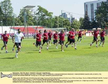 TRAINING OF CZECH REPUBLIC NATIONAL FOOTBALL TEAM AT MUNICIPAL STADIUM OPOROWSKA WROCLAW -  BOR_20120618_1783