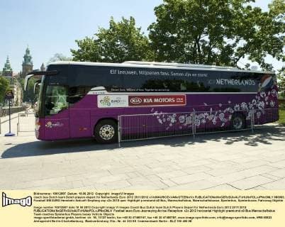 coach bus Dutch team Dutch players depart for Netherlands Euro 2012 2011 2012 xVIxMAURICExVANxSTEENxIVx 983983