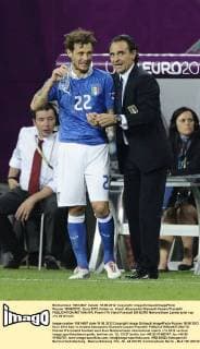 Poznan 18 06 2012 - Euro 2012, Italien vs. Irland: Alessandro Diamanti-Cesare Prandelli 