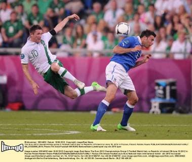 The Euro 2012 championships group C football match Italy vs Republic of Ireland on June 18, 2012 in Poznan, Poland. Robbie Keane  EN_01033960_0010
