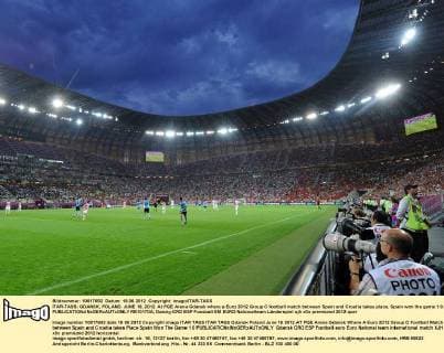 ITAR-TASS: GDANSK, POLAND. JUNE 18, 2012. At PGE Arena Gdansk where a Euro 2012 Group C football match between Spain and Croatia takes place. Spain won the game 1:0.  RE10170A