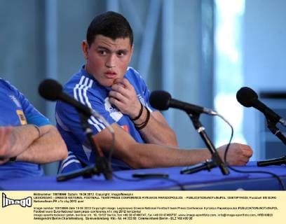 LEGIONOWO - GREECE NATIONAL FOOTBALL TEAM PRESS CONFERENCE KYRIAKOS PAPADOPOULOS -  120619PYK025