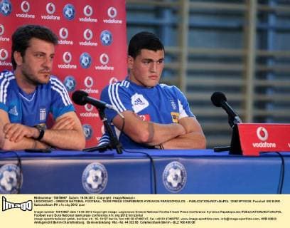 LEGIONOWO - GREECE NATIONAL FOOTBALL TEAM PRESS CONFERENCE KYRIAKOS PAPADOPOULOS -  120619PYK026