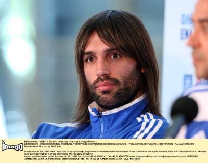 LEGIONOWO - GREECE NATIONAL FOOTBALL TEAM PRESS CONFERENCE GEORGIOS SAMARAS -  120619PYK038