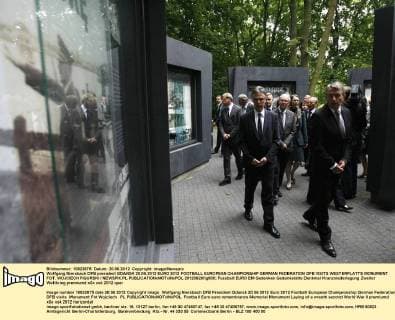 Wolfgang Niersbach DFB president GDANSK 20.06.2012 EURO 2012 FOOTBALL EUROPEAN CHAMPIONSHIP GERMAN FEDERATION DFB VISITS WESTERPLATTE MONUMENT FOT. WOJCIECH FIGURSKI NEWSPIX.PL  20120620fig008