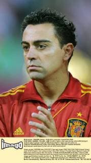 ITAR-TASS: GDANSK, POLAND. JUNE 18, 2012. Spain s Xavi seen during a Euro 2012 Group C football match against Croatia at PGE Arena Gdansk. Spain won the game 1:0.  RE1018A2