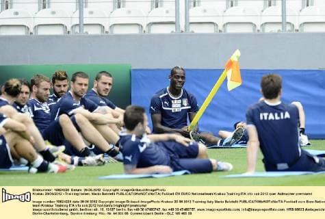Krakau 20 06 2012 - Training Italien; Mario Balotelli 
