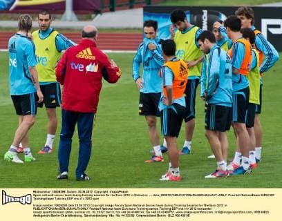 Spain national soccer team during training session for the Euro 2012 in Gniewino --- delu_200612 