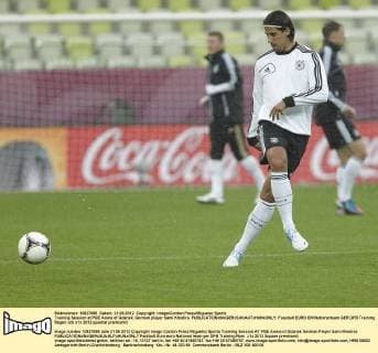 Training Session at PGE Arena of Gdansk. German player Sami Khedira. 