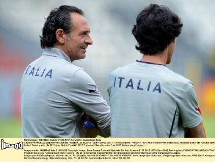 Cesare PRANDELLI, Gabriele PIN (Italien) - Krakow, 21.06.2012 - UEFA EURO 2012 - Training Italien - allexsabba