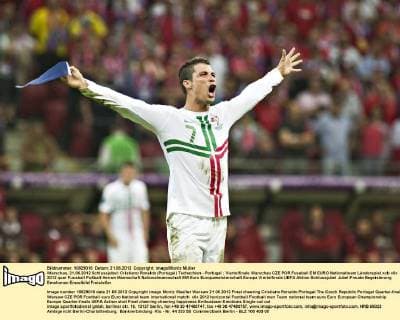 Warschau, 21.06.2012 Schlussjubel: Cristiano Ronaldo (Portugal) Tschechien - Portugal