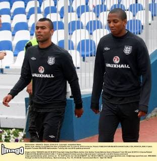 Ashley Cole, Ashley Young National team of England train on June 22, 2012 in Cracow, Poland.  EN_01034724_0054