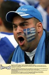 DANZIG, 22.JUN.12 - FUSSBALL - UEFA Europameisterschaft 2012, Länderspiel, Viertelfinale. Bild zeigt einen Griechenland Fan. 