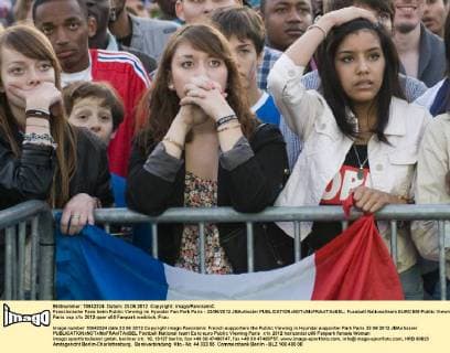 Französische Fans beim Public Viewing im Hyundai Fan Park Paris - 23 06 2012 JBAutissier 