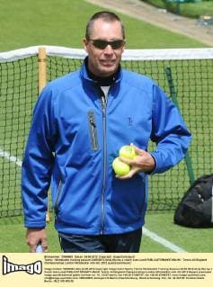 Tennis : Wimbledon training session 24 06 2012 Andy Murray s coach, Ivan Lendl 