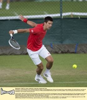 24.06.2012. The Wimbledon Tennis Championships 2012 held at The All England Lawn Tennis and Croquet Club, London, England, UK. Novak Djokovic practises at the practise courts on practise Sunday xDuncanxGrovex  ActionPlus193832
