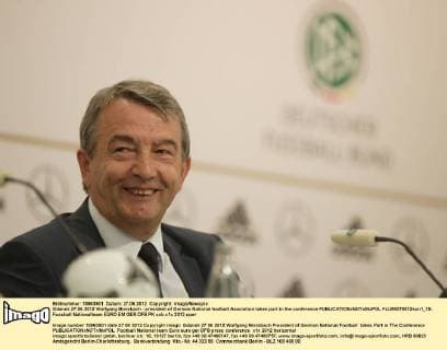 Gdansk 27.06.2012 Wolfgang Niersbach - president of German National football Asociation takes part in the conference  FLUMI270612kon1_15