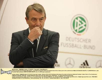 Gdansk 27.06.2012 Wolfgang Niersbach - president of German National football Asociation takes part in the conference  FLUMI270612kon1_05