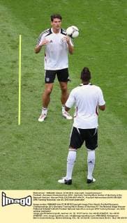 Football - European Championships 2012 - Germany Training Mario Gomez of Germany at the National Stadium, Warsaw 