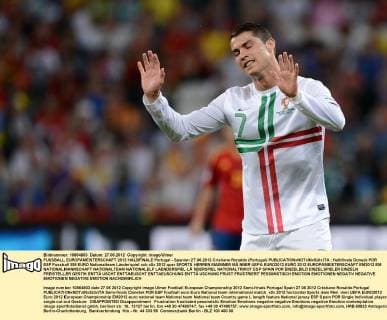 FUSSBALL EUROPAMEISTERSCHAFT 2012 HALBFINALE Portugal - Spanien 27.06.2012 Cristiano Ronaldo (Portugal) 