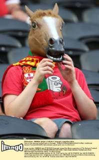 Fans of the national football team of Portugal. 