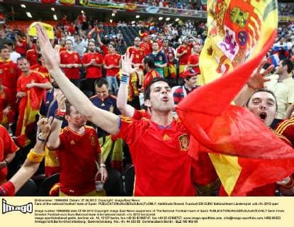 Fans of the national football team of Spain 