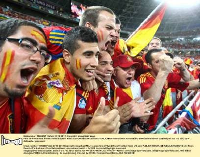 Fans of the national football team of Spain 