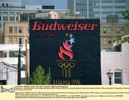 Budweiser - offizieller Sponsor der Olympischen Spiele 1996 in Atlanta