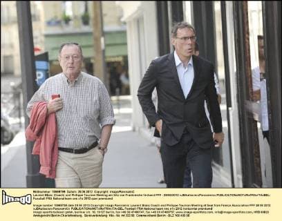 Laurent Blanc (Coach) und Philippe Tournon Meeting am Sitz von Frankreichs Verband FFF - 28 06 2012 xJBAutissierxPanoramicx 