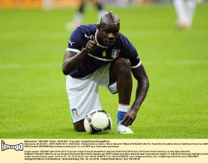 Warszawa, 28.06.2012 - UEFA EURO 2012 - Halbfinale - Deutschland vs Italien - Mario Balotelli 