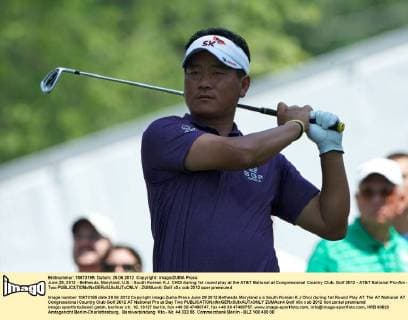 June 28, 2012 - Bethesda, Maryland, U.S. - South Korean K.J. CHOI during 1st round play at the AT&T National at Congressional Country Club. Golf 2012 - AT&T National Pro-Am - Day Two - ZUMAcn4