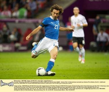 Fussball Warschau 28.06.2012 Europameisterschaften Halbfinale Deutschland (GER) - Italien (ITA) 1:2 Deutschland scheidet aus Andrea Pirlo (Italien, No.21)