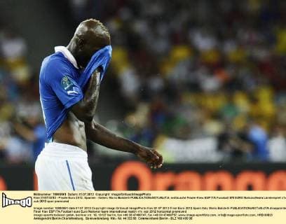 Kiev 01 07 2012 - Finale Euro 2012, Spanien - Italien: Mario Balotelli 