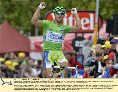 Etappensieger Peter Sagan (Svk) - Liquigas Cannondale Team Joie CYCLISME : Tour de France - Orchies Boulogne sur Mer - Etape 3 - 03 07 2012 PhotoNews Panoramic 