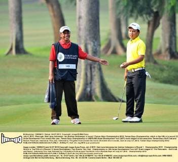 July 4, 2012 - Pasuruan, East Java, Indonesia - Ian Andrew (Indonesia) in round 1 Taman Dayu Championship 2012..Taman Dayu Championship, which is the fifth of a record 12 Asian Development Tour events this year..Taman Dayu Championship is US$75,000 Asian Development Tour (ADT) event staged at the panoramic Taman Dayu Golf Club and Resort, Pasuruan, Indonesia..This year, followed by 114 golfer from around the world. Diveided into 4 rounds, start at July 4-7, 2012. Taman Dayu Championship 2012 - ZUMAp11