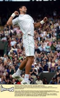 Wimbledon Week 2; Tennis Championships 2012 04 07 2012 - Novak Djokovic - celebrates - 
