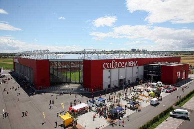 Fußball, Stadiongeschichte 1. FSV Mainz 05 Blick auf die Coface Arena aus der Luft