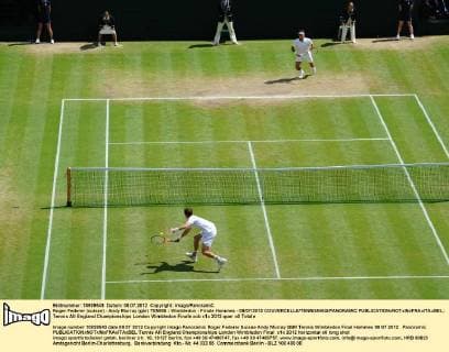Roger Federer (suisse) - Andy Murray (gbr) TENNIS : Wimbledon - Finale Hommes - 08 07 2012 COUVERCELLE TENNISMAG PANORAMIC 