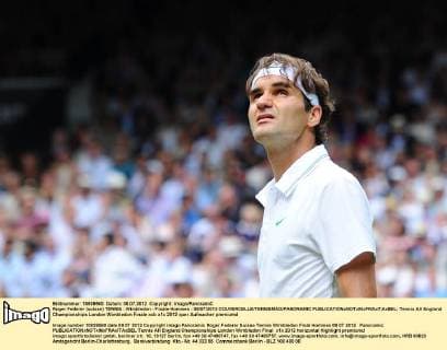 Roger Federer (suisse) TENNIS : Wimbledon - Finale Hommes - 08 07 2012 COUVERCELLE TENNISMAG PANORAMIC 