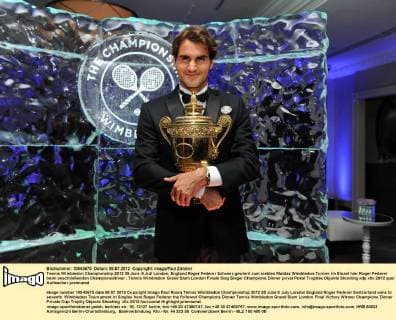 Tennis Wimbledon Championship 2012 25 Juni- 8.Juli London, England Roger Federer Schweiz,gewinnt zum siebten Maldas Wimbledon Turnier im Einzel hier Roger Federer beim anschließenden Championsdinner