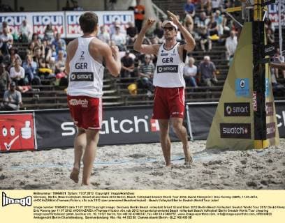 Germany, Berlin, Beachvolleyball, Smart Grand Slam 2012 Berlin, Beach Volleyball Swatch World Tour 2012, David Klemperer Eric Koreng (GER), 11.07.2012, xHOCHxZWEIx xThomasxVictorx