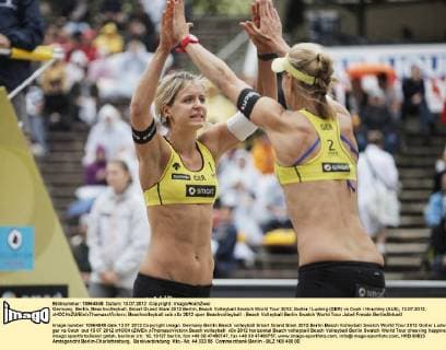 Germany, Berlin, Beachvolleyball, Smart Grand Slam 2012 Berlin, Beach Volleyball Swatch World Tour 2012, Goller Ludwig (GER) vs Cook Hinchley (AUS), 13.07.2012, xHOCHxZWEIx xThomasxVictorx