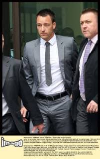 John Terry leaving Westminster Magistrates Court after being found not guilty in his racism case, 13th July 2012 Photo by: Stephen Lock i-Images StephenxLock i-Images  SLK