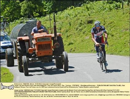 Jurgen Van den Broeck from Lotto team Radsport : Tour de France 2012 - Pau - Training - 17 07 2012 - PhotoNewsxPanoramic - 